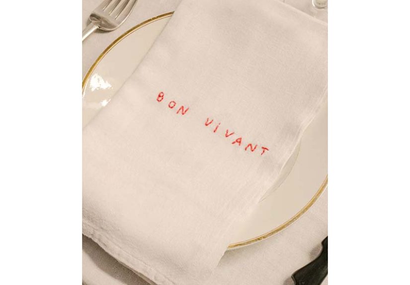 Serviette Mot Rouge Napkin