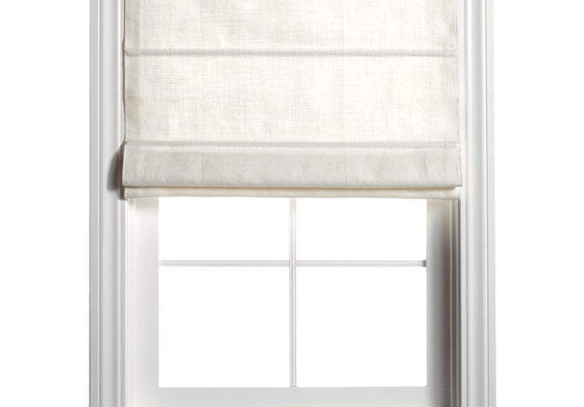 Barn & Willow Belgian Linen Cascade Roman Shade – Oyster