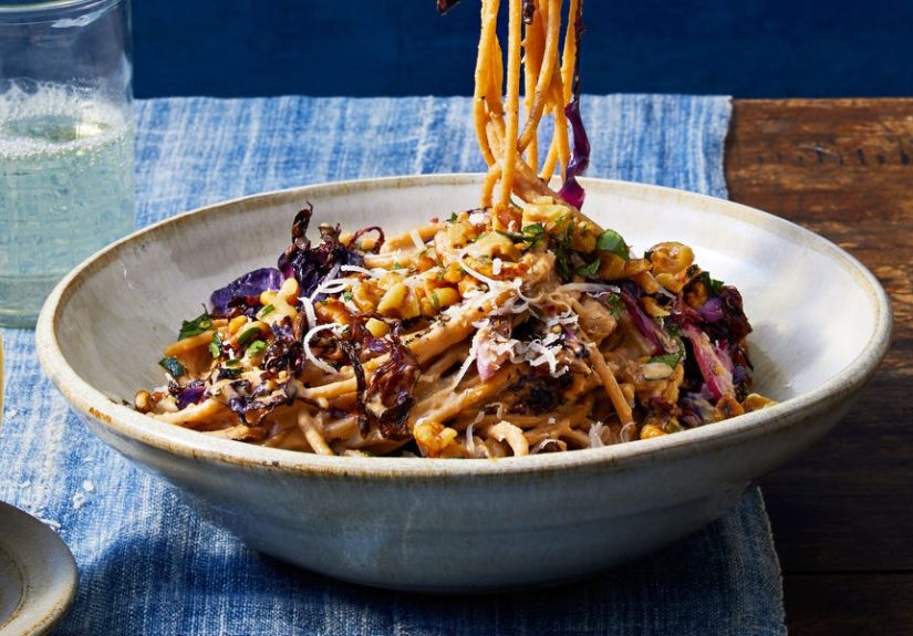 Best Creamy Miso Pasta with Walnuts and Roasted Cabbage Recipe