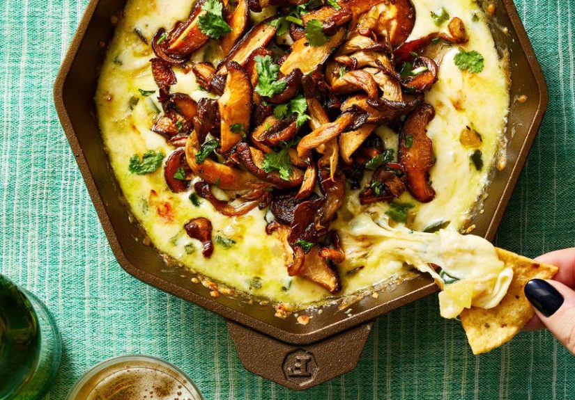 Best Queso Fundido with Roasted Mushrooms Recipe - How To Make Queso Fundido with Roasted Mushrooms