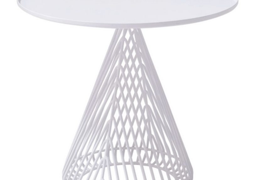 Conical Side Table - White