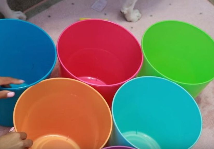 Easy Dollar Tree Kids Room Bucket Organizer DIY