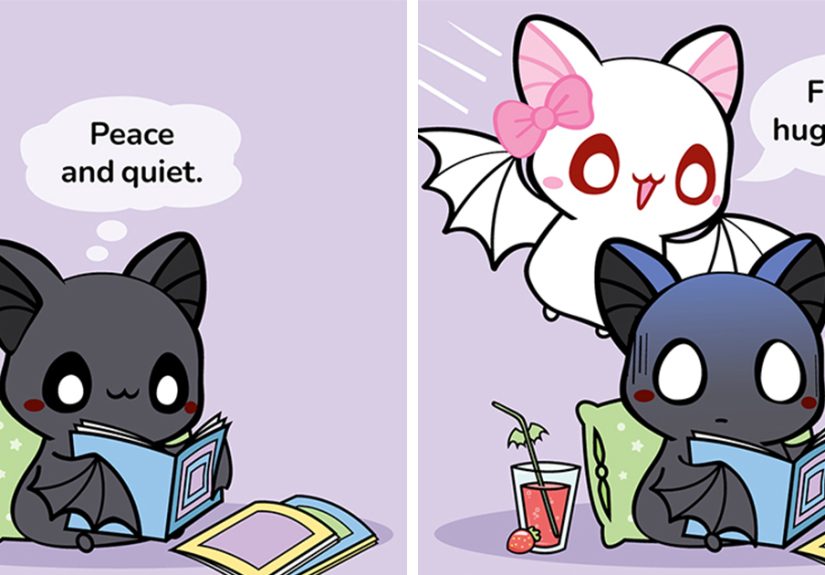 My 20 Wholesome Comics Depict A Cute Bat Couple That Is In A Relationship
