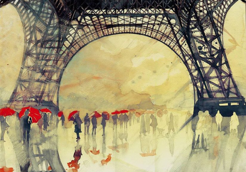 Beautiful Architectural Watercolors By Maja Wronska