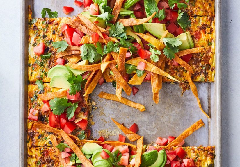 Cheesy Chorizo Sheet Pan Frittata Recipe