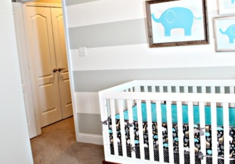 Grey and White Striped Nursery and RA 127