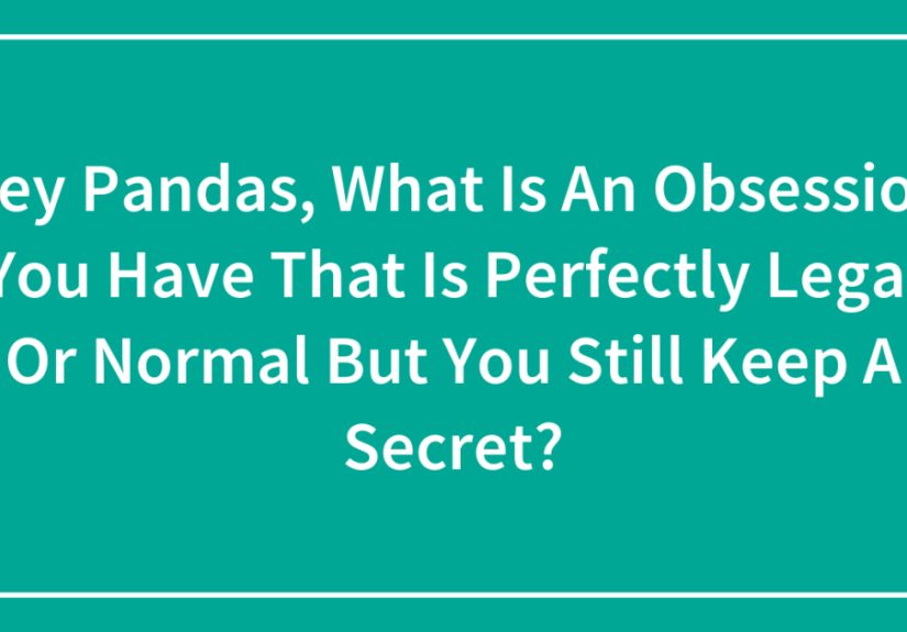Hey Pandas, What Is An Obsession You Have That Is Perfectly Legal Or Normal But You Still Keep A Secret?