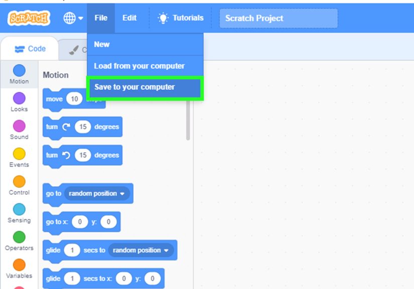 How to Save a Scratch Project (2022)