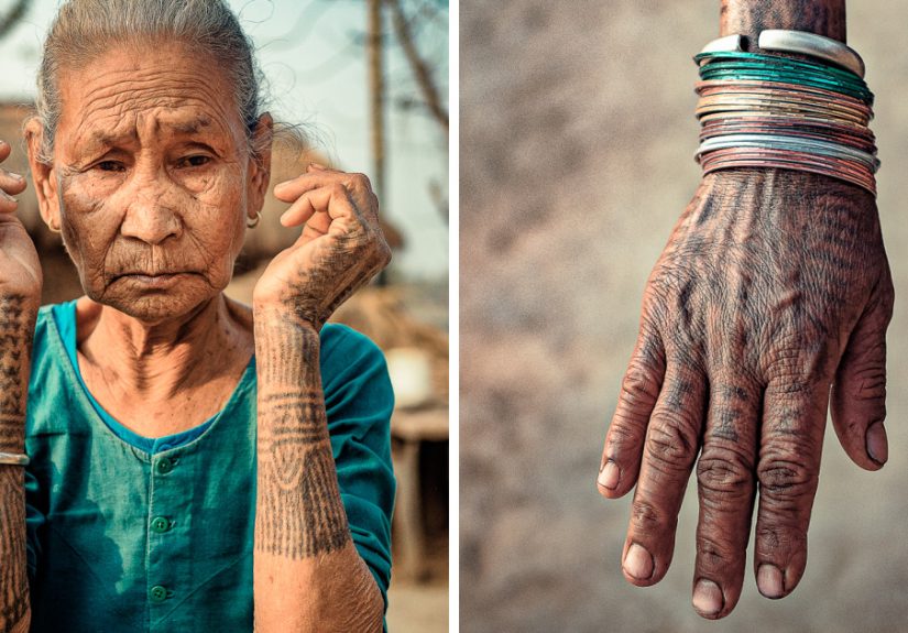 I Documented The Last Tattooed Women Of The Tharu Tribe