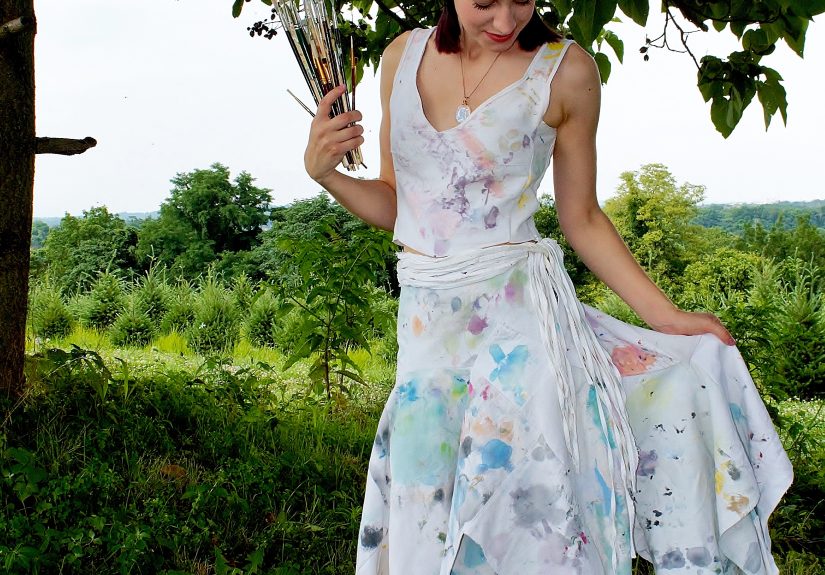 I Turned My Old Paint Aprons Into An Apron Dress.