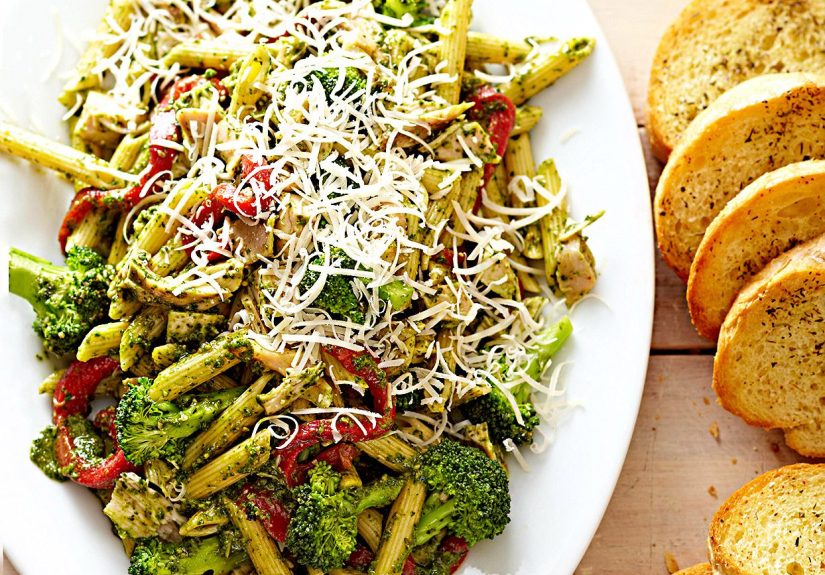 Pesto Penne Salad with Deli-Roasted Chicken Recipe