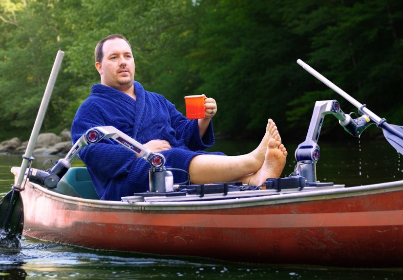 Robotic Canoe Puts Robot Arms To Work