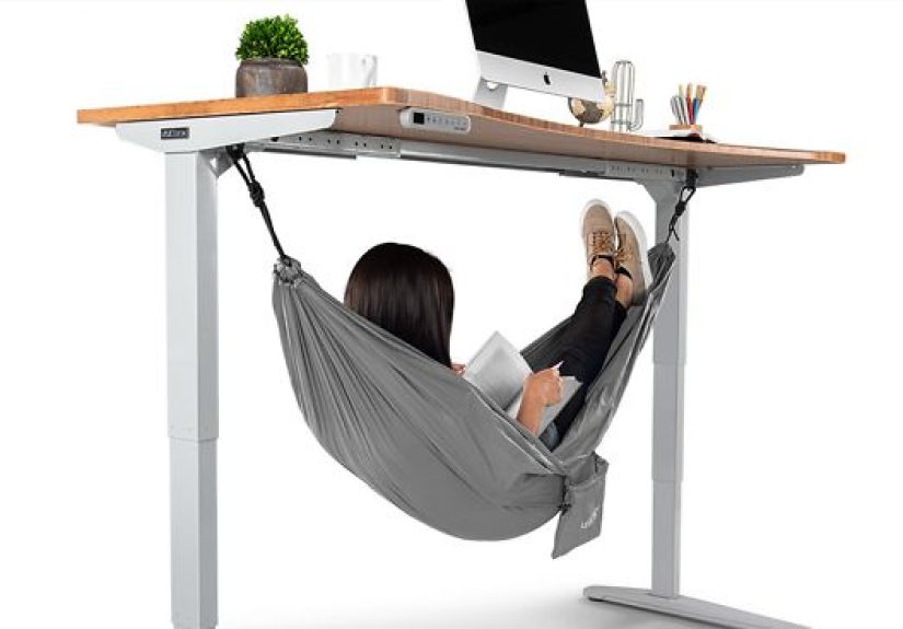 This $55 Under-Desk Hammock Lets Employees Take The Most Chill Breaks At Work