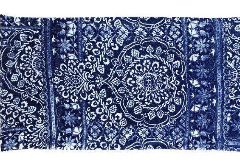 Bohemian Damask - Royal Blue Bath Towels