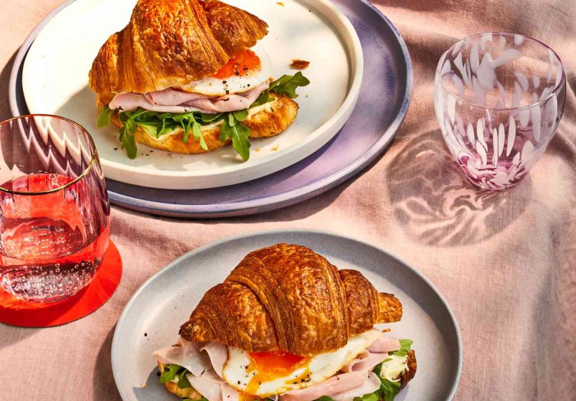 Ham and Egg Croissant Sandwiches Recipe